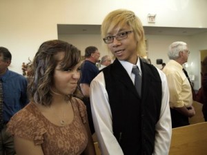 My boyfriend and I at a wedding last year. I make the loveliest faces, I know.