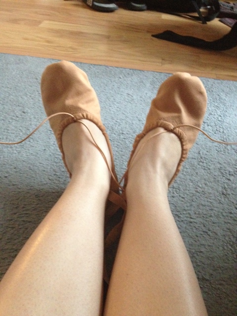How do I sew and tie ribbons on my pointe shoes?