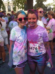 Sarah and I at our first color run.